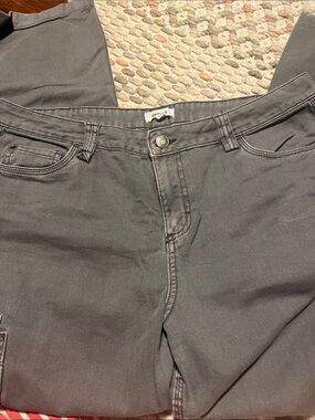 Garage Charcoal Gray High-Waist Jeans